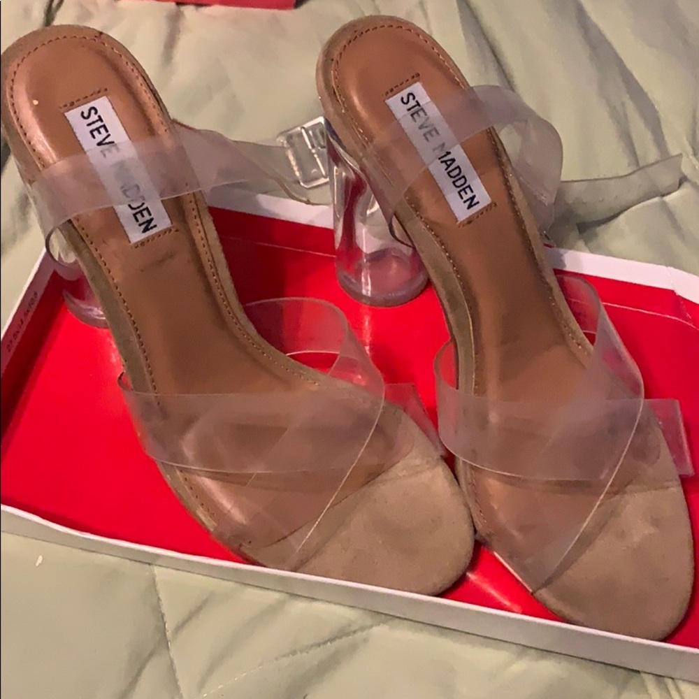 Clear high heels
